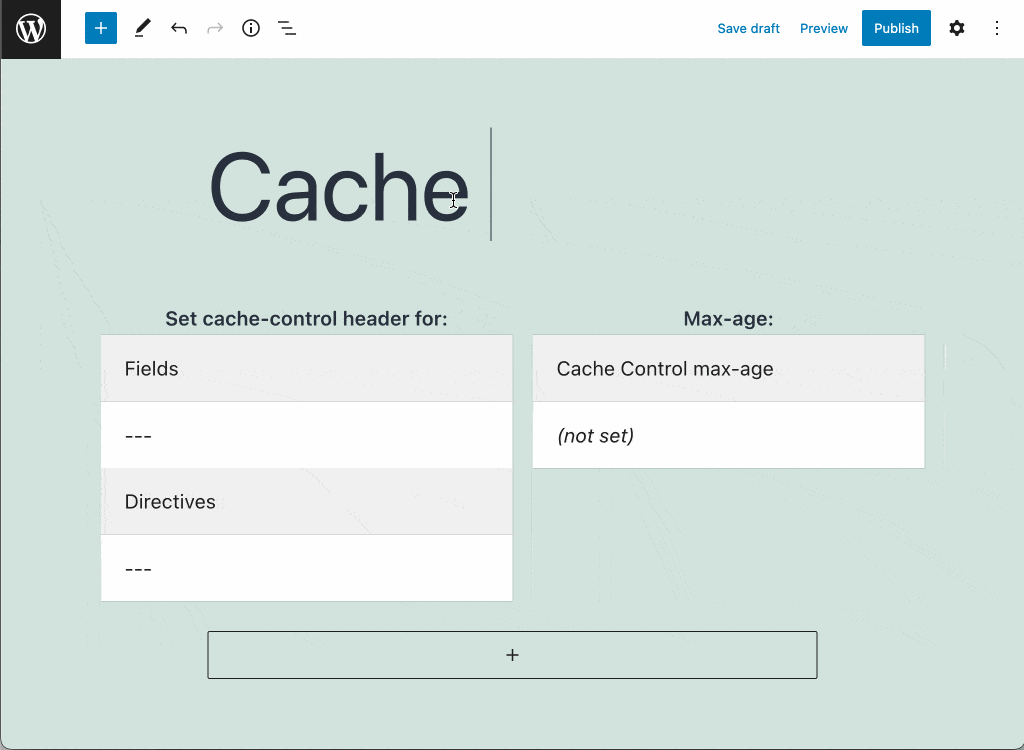 Creating a Cache Control List
