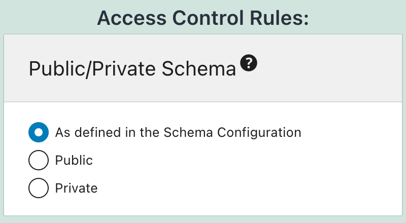 Individual Public/Private schema mode
